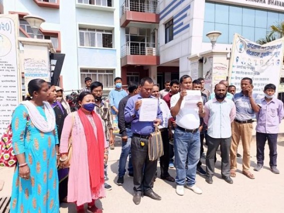 Opposing State Govt bizarre Scheme Tripura SSA Association placed deputation to Education Department